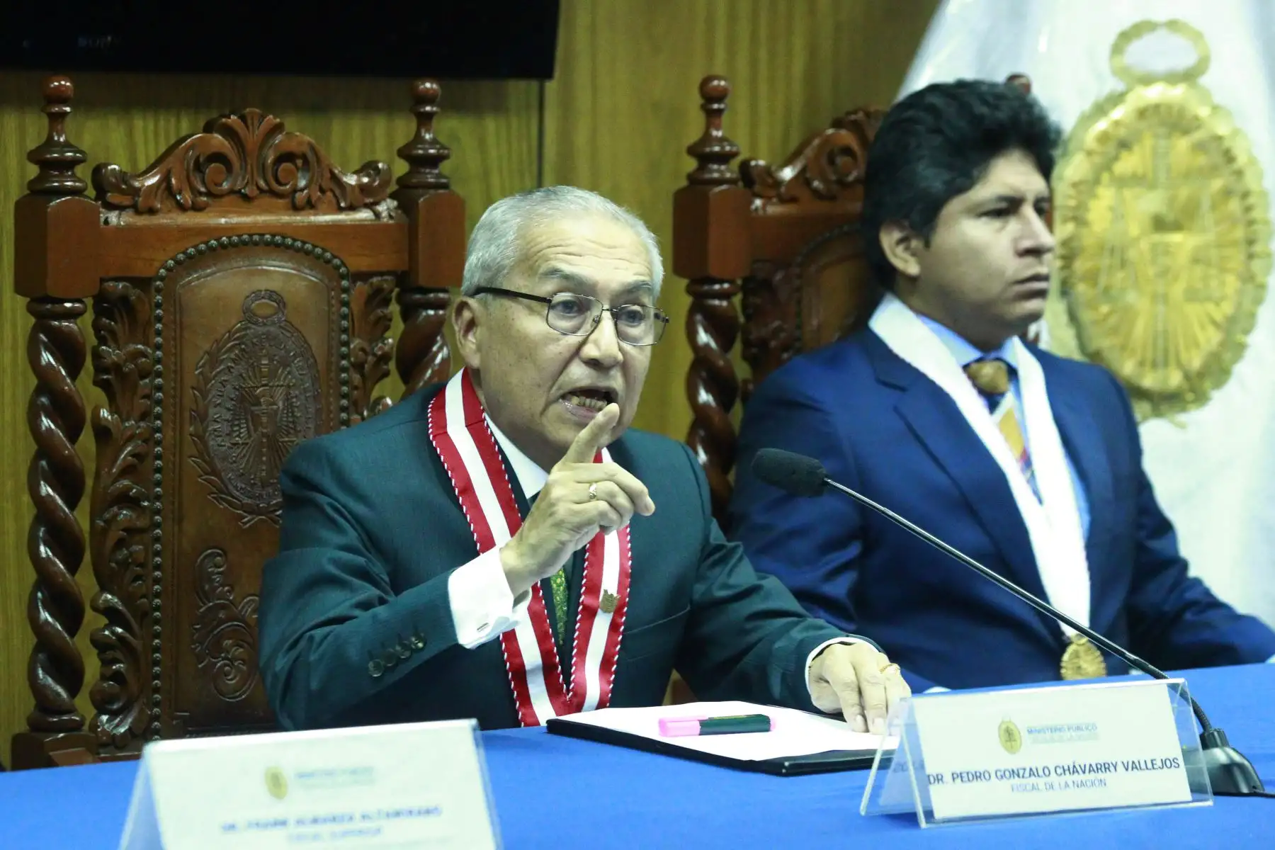 Conferencia de prensa del Fiscal de la Nación, Pedro Chavarry ..Foto: ANDINA/Eddy Ramos