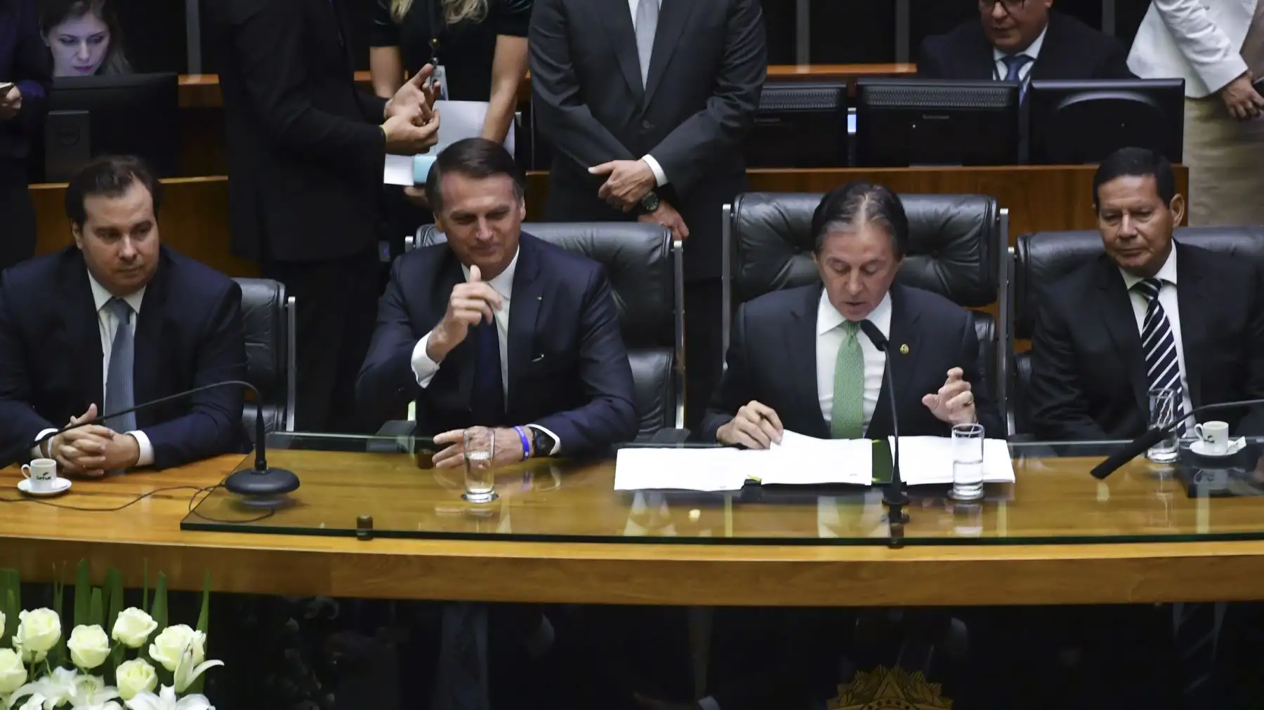 Ceremonia de juramentación del presidente electo de Brasil, Jair Bolsonaro,en  el congreso de Brasilia.Foto: AFP