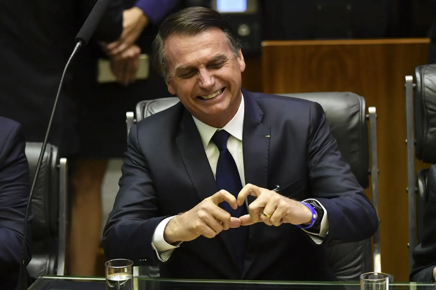 Ceremonia de juramentación del presidente electo de Brasil, Jair Bolsonaro,en  el congreso de Brasilia.Foto: AFP
