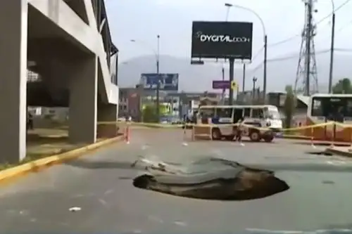 Estación Pirámide del Sol del Metro de Lima. Foto: Captura de TV
