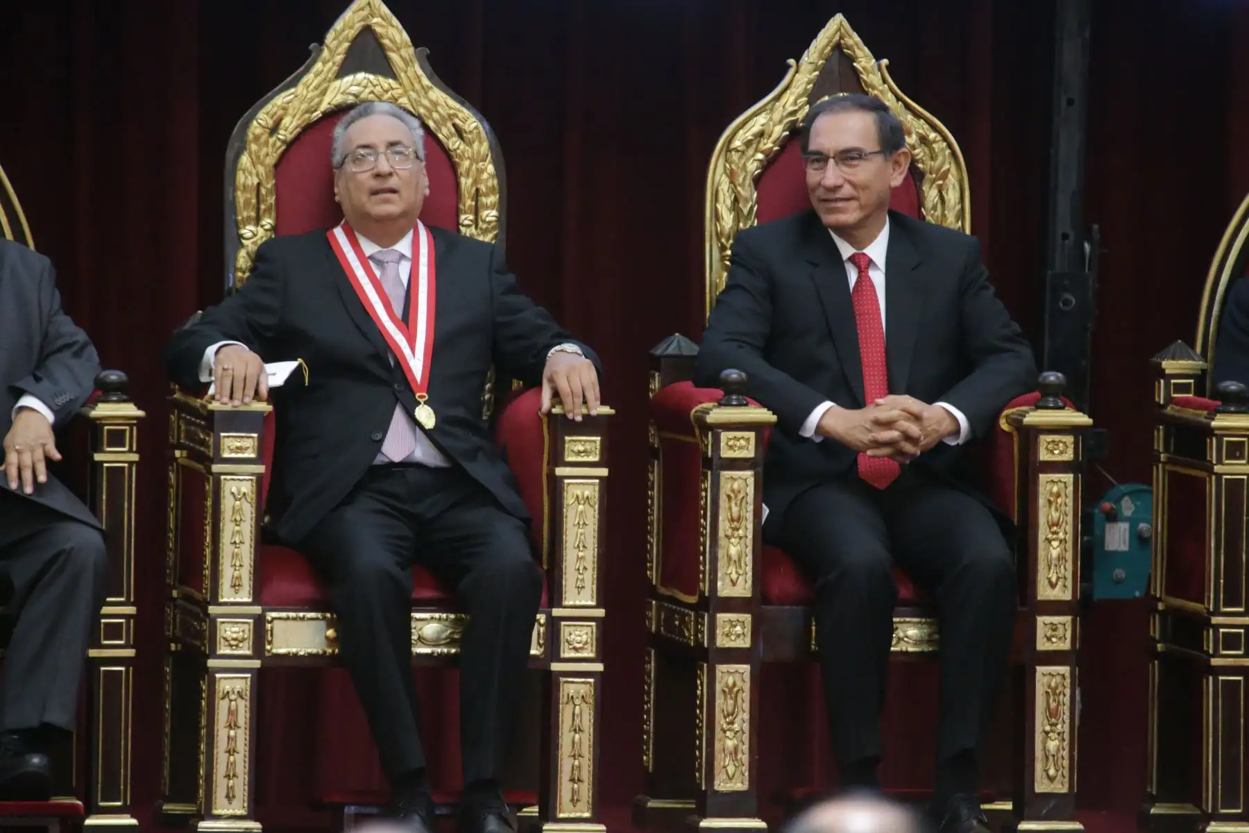 Presidente Vizcarra asiste a la juramentación del  juez supremo José Luis Lecaros Cornejo quien asume  la presidencia del Poder Judicial y de la Corte Suprema de Justicia para el periodo 2019-2020. Foto: ANDINA/Luis Iparraguirre