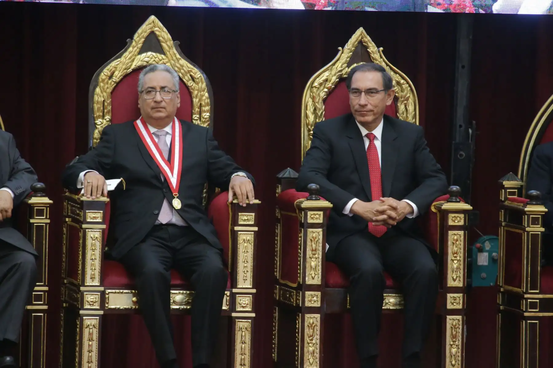 Presidente Vizcarra asiste a la juramentación del  juez supremo José Luis Lecaros Cornejo quien asume  la presidencia del Poder Judicial y de la Corte Suprema de Justicia para el periodo 2019-2020. Foto: ANDINA/Luis Iparraguirre