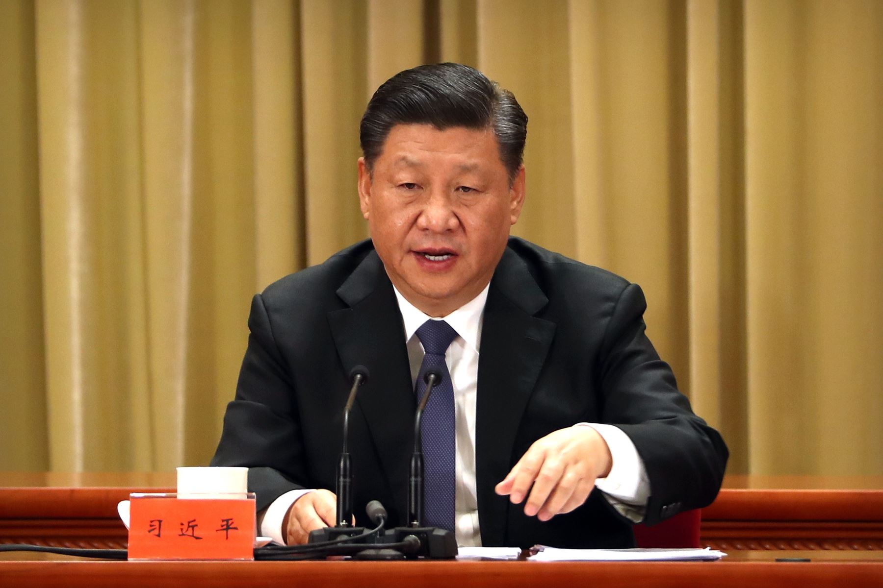 El presidente de China, Xi Jinping, habla durante un evento para conmemorar el 40 aniversario del Mensaje a los Compatriotas en Taiwán el 2 de enero de 2019 Foto: AFP