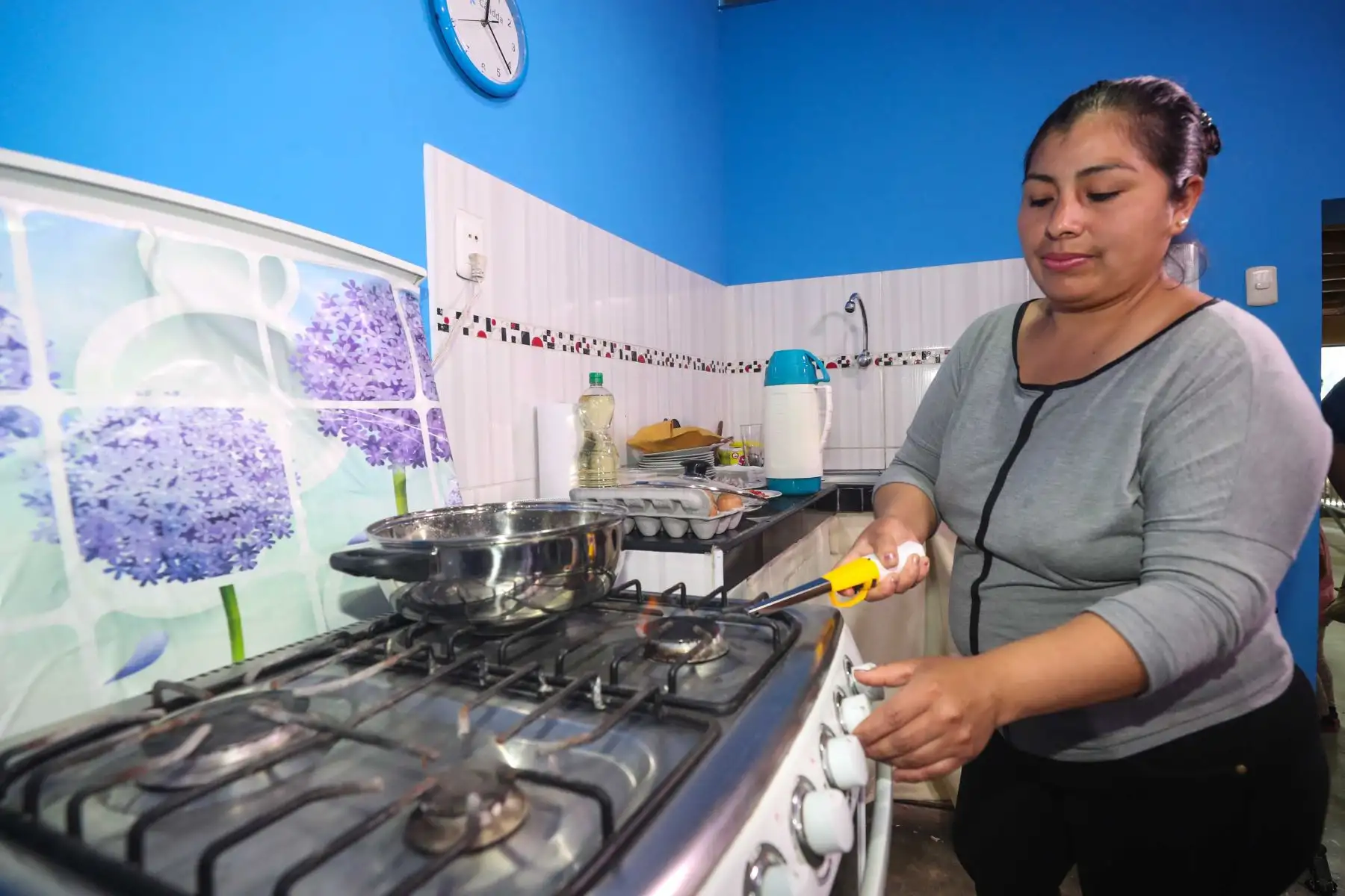 Gas natural en la cocina de un hogar peruano. Foto: Cortesía.