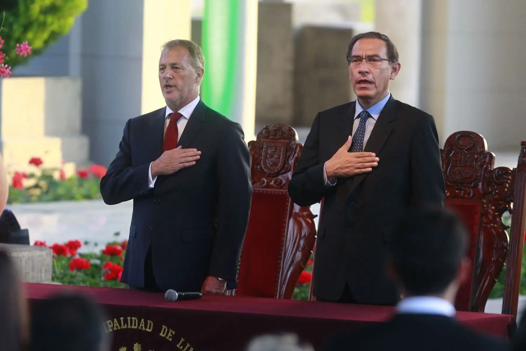 Presidente de la República, Martín Vizcarra participa en ceremonia de juramentación del nuevo alcalde de Lima, Jorge Muñoz.Foto: ANDINA/Eddy Ramos
