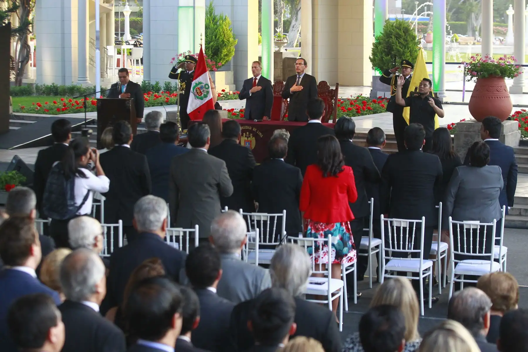 Presidente de la República, Martín Vizcarra participa en ceremonia de juramentación del nuevo alcalde de Lima, Jorge Muñoz.Foto: ANDINA/Eddy Ramos
