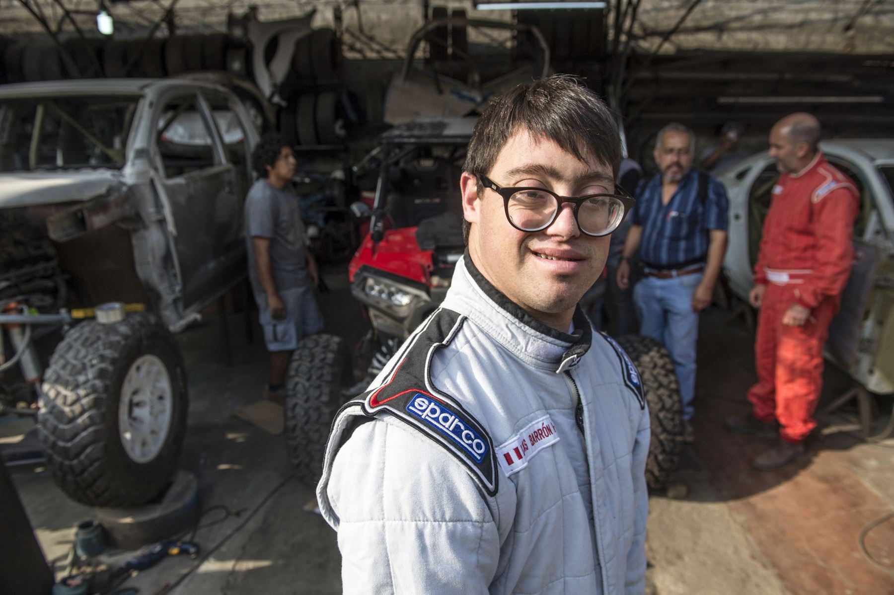 03/01/2019   Copiloto Lucas Barron, de 25 años, primer participante con sindrome down que participará en Rally Dakar. Foto: AFP