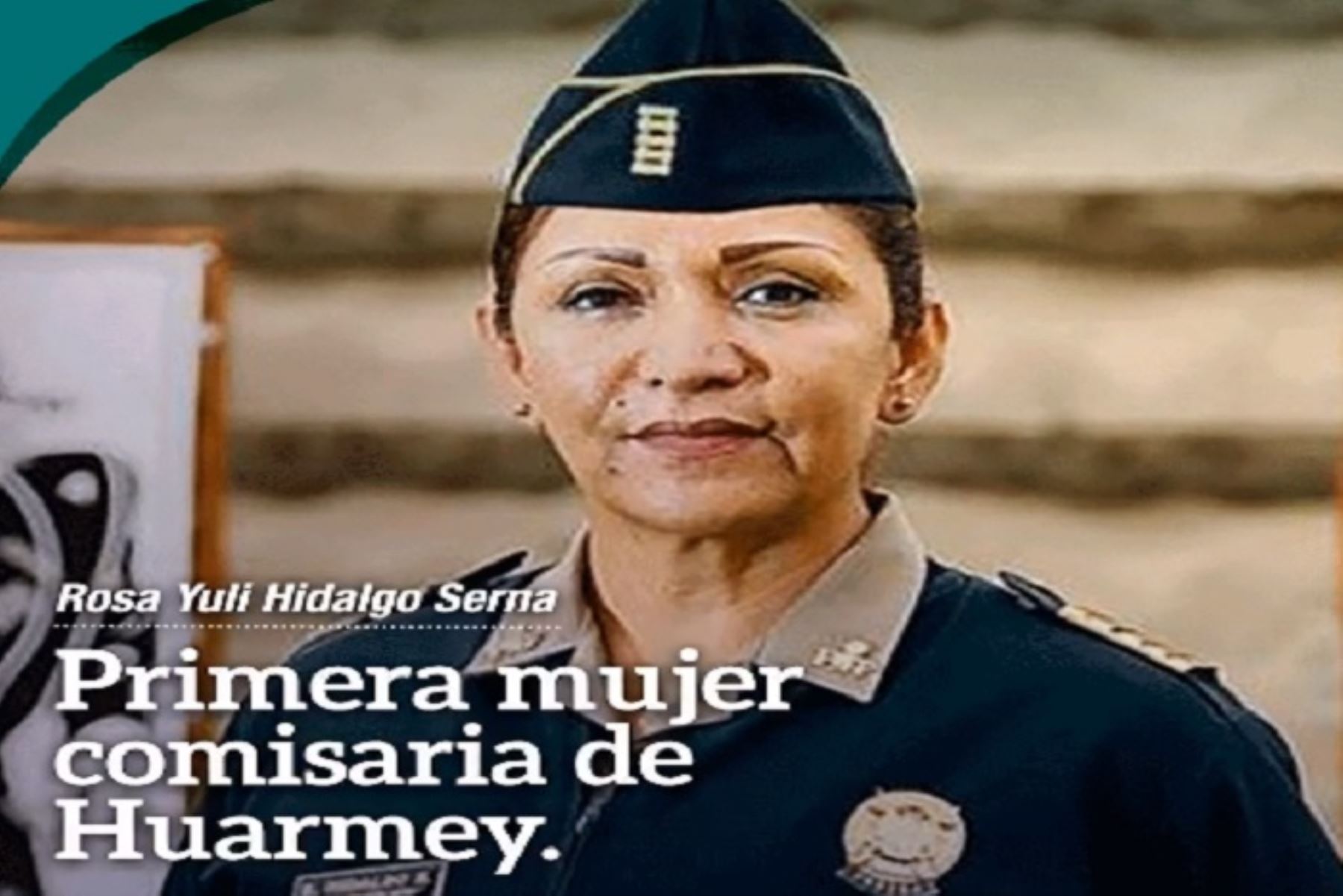 La comandante Rosa Hidalgo, la primera comisaria de Huarmey, en la región Áncash, se comprometió a luchar contra la violencia hacia la mujer y la inseguridad ciudadana. ANDINA/Difusión
