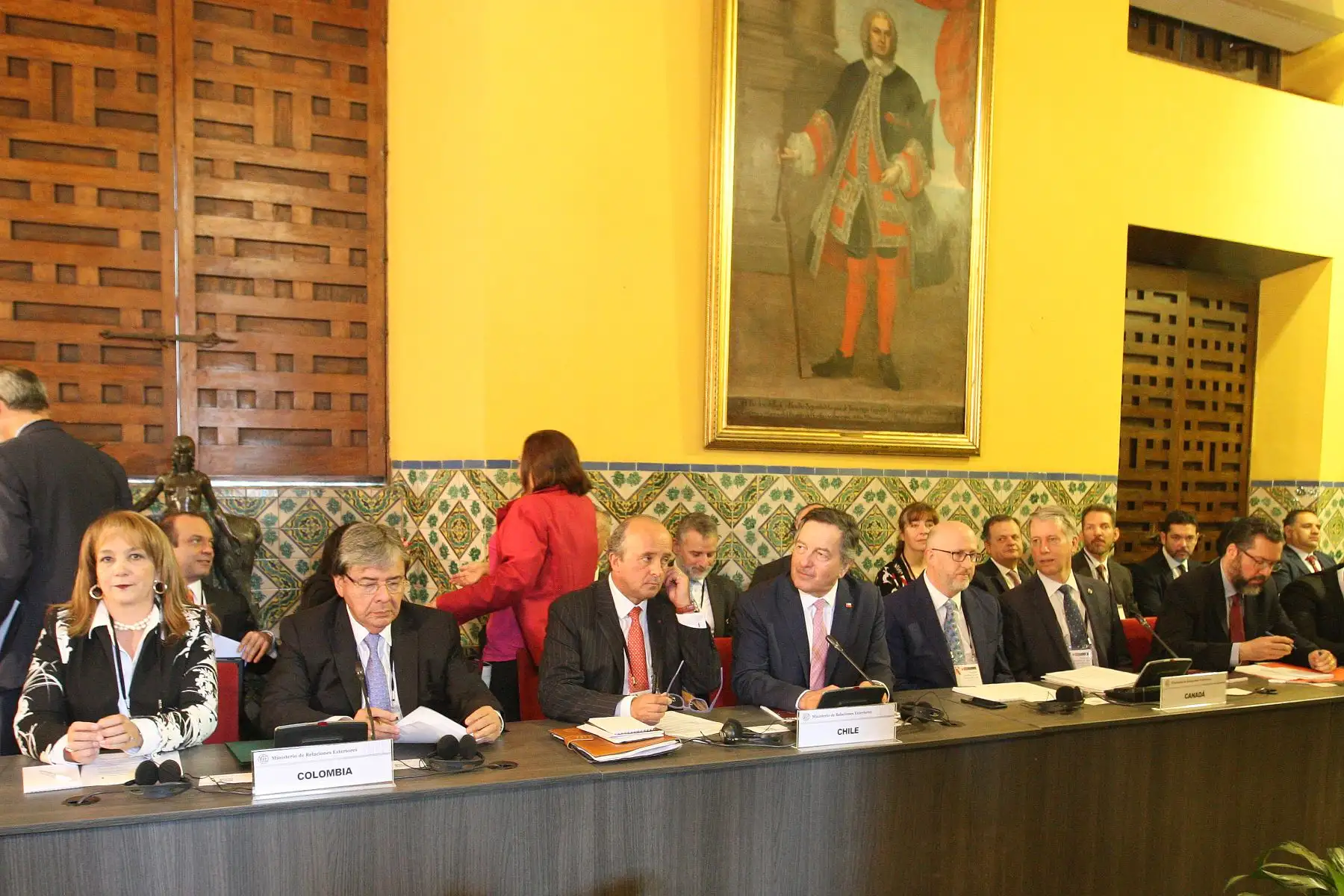 El Canciller Néstor Popolizio presidió la Reunión de Ministros de Relaciones Exteriores del Grupo de Lima realizada en el Palacio de Torre Tagle..Foto:ANDINA/Héctor Vinces.