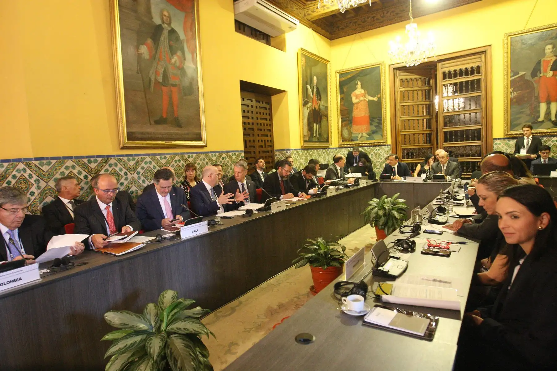 El Canciller Néstor Popolizio presidió la Reunión de Ministros de Relaciones Exteriores del Grupo de Lima realizada en el Palacio de Torre Tagle..Foto:ANDINA/Héctor Vinces.
