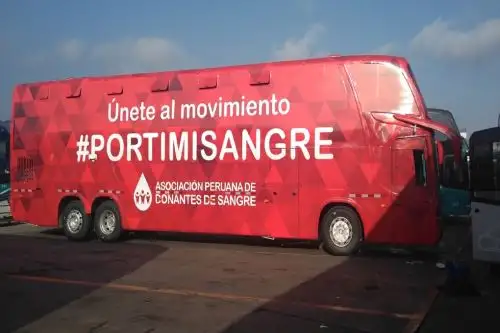 Bus itinerante para donación de sangre