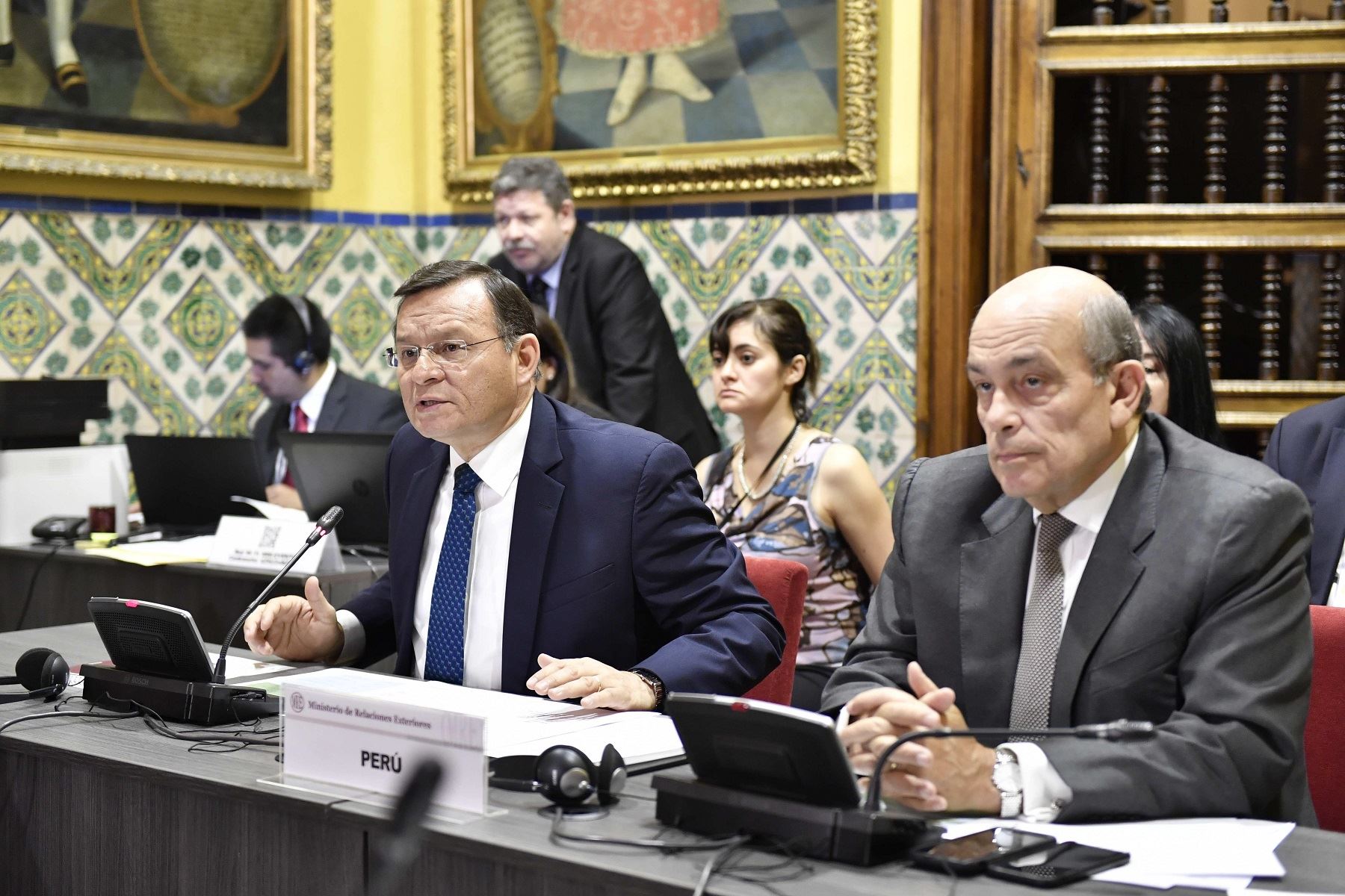 Los ministros de Relaciones Exteriores y delegados del Grupo de Lima Foto: EFE