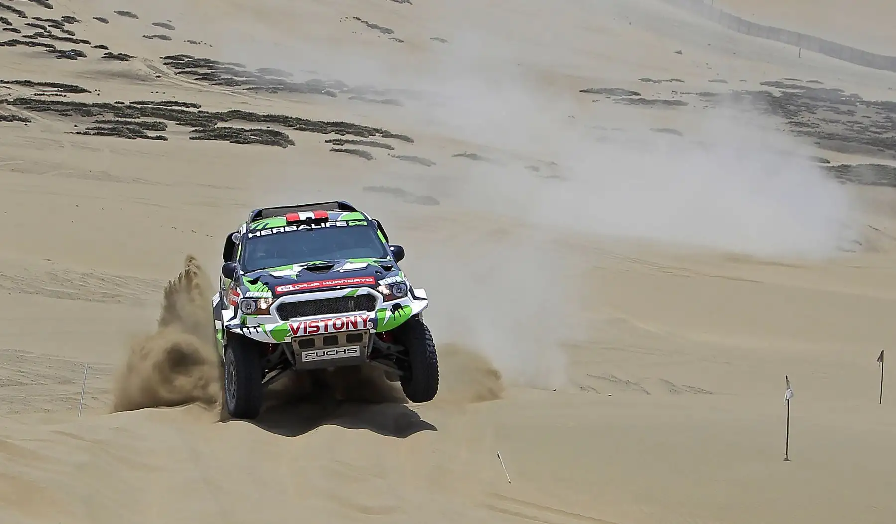 Nicolas Fuchs y Milco presentaròn  camioneta para el Dakar 2019. Foto: ANDINA/Difusiòn