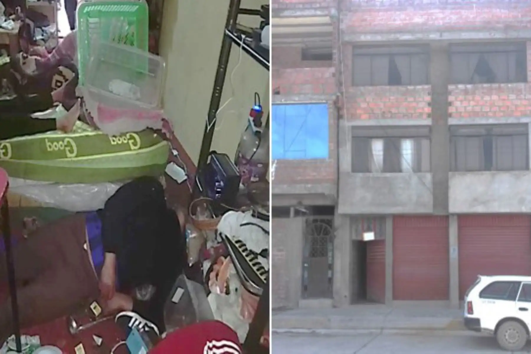 En un ambiente del segundo nivel de la vivienda sin número ubicada en la calle 27 de Noviembre, en Yauri, las autoridades encontraron los seis cadáveres. Fotos: PNP