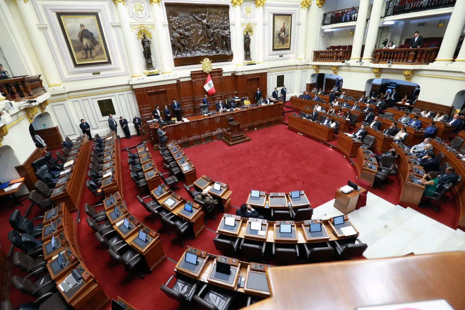 Bancada de Fuerza Popular se retira del pleno del congreso. Foto: ANDINA/Norman Córdova