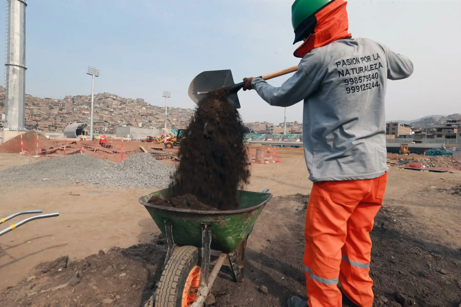 Avance de la construcción de  infraestructuras de las villas deportiva, en Villa Maria  del Triunfo; a ser usadas en los Juegos Panamericanos Lima 2019. Foto: ANDINA/Norman Córdova