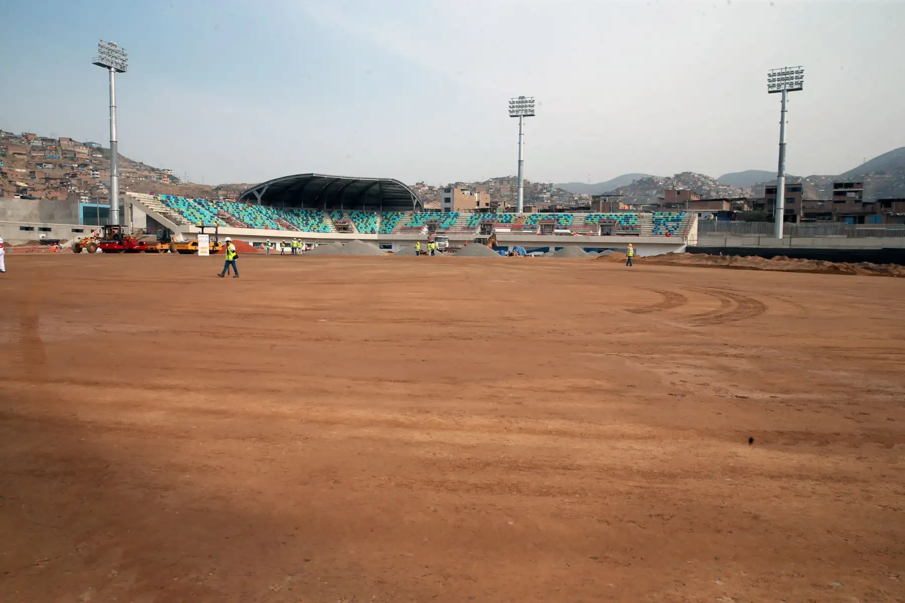 Avance de la construcción de  infraestructuras de las villas deportiva, en Villa Maria  del Triunfo; a ser usadas en los Juegos Panamericanos Lima 2019. Foto: ANDINA/Norman Córdova