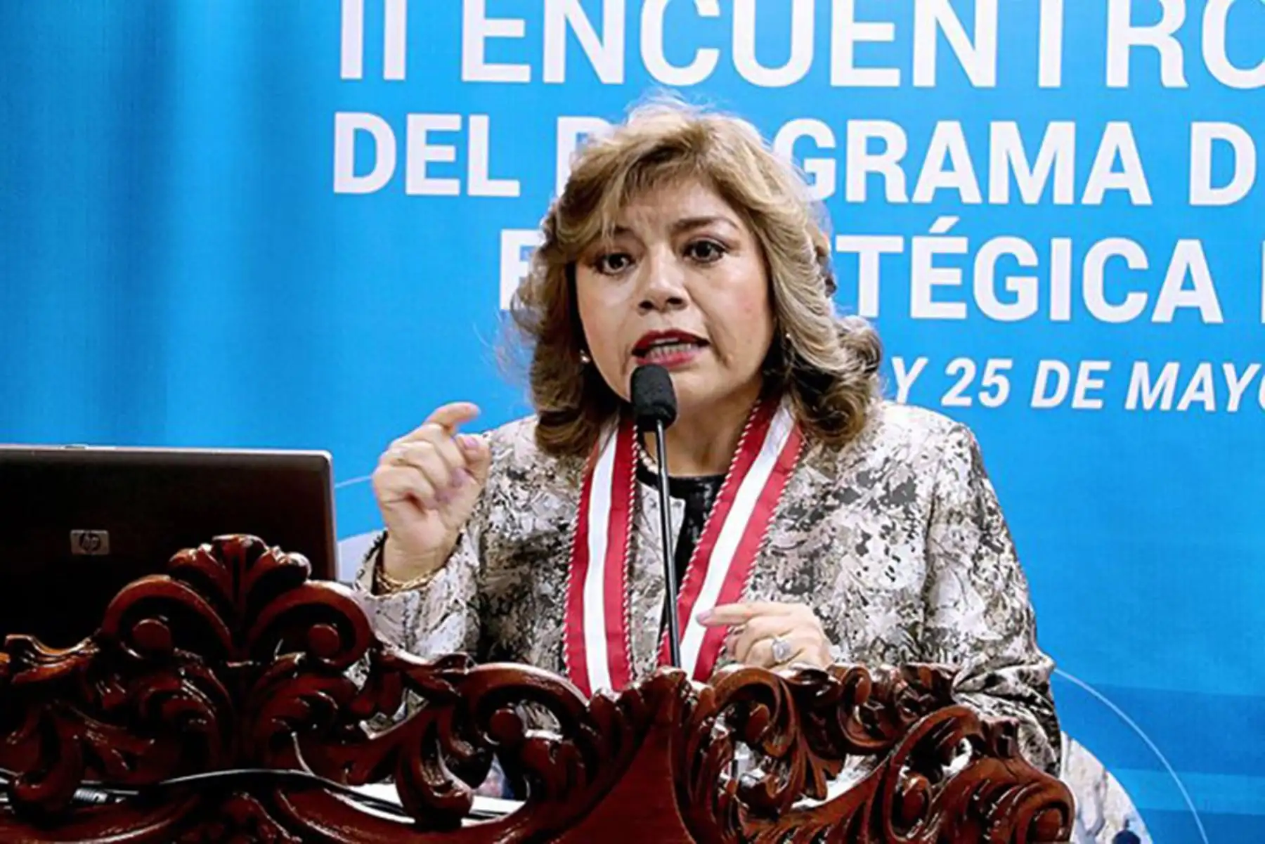 La magistrada suprema Zoraida Ávalos Rivera asumió interinamente el cargo de fiscal de la Nación.Foto:ANDINA/Ministerio Publico