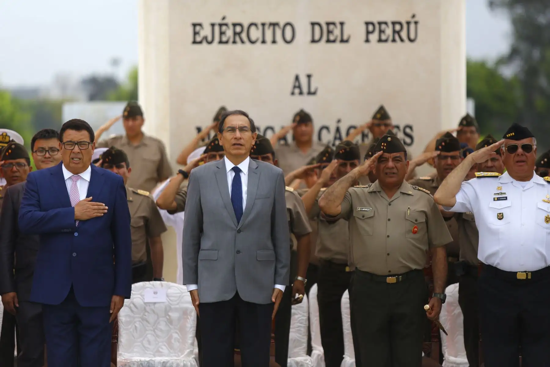 Jefe de Estado participa en la ceremonia de entrega de donación de la República Popular China a las Fuerzas Armadas. Foto: ANDINA/Prensa Presidencia