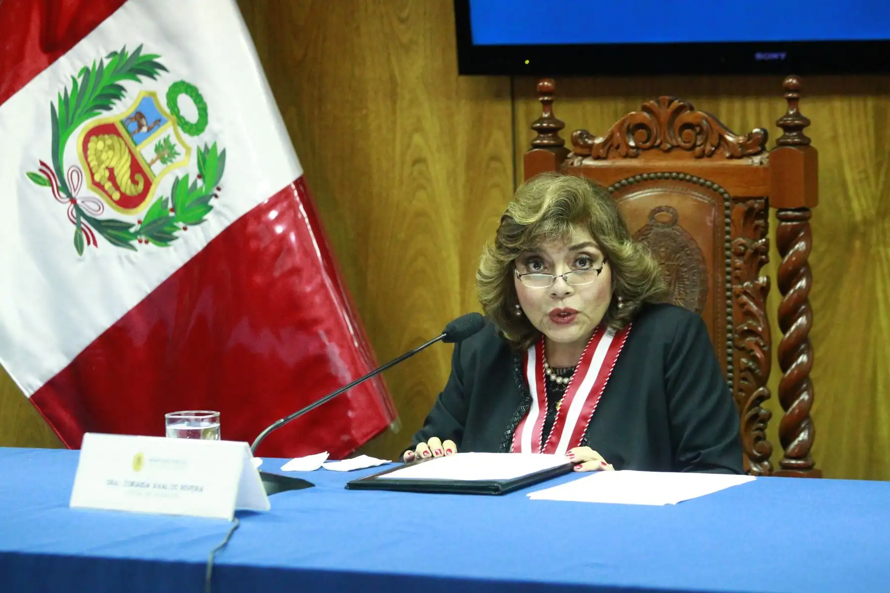 Conferencia de Prensa de la nueva Fiscal de la Nación,Dra.Zoraida Avalos.Foto: ANDINA/Eddy Ramos