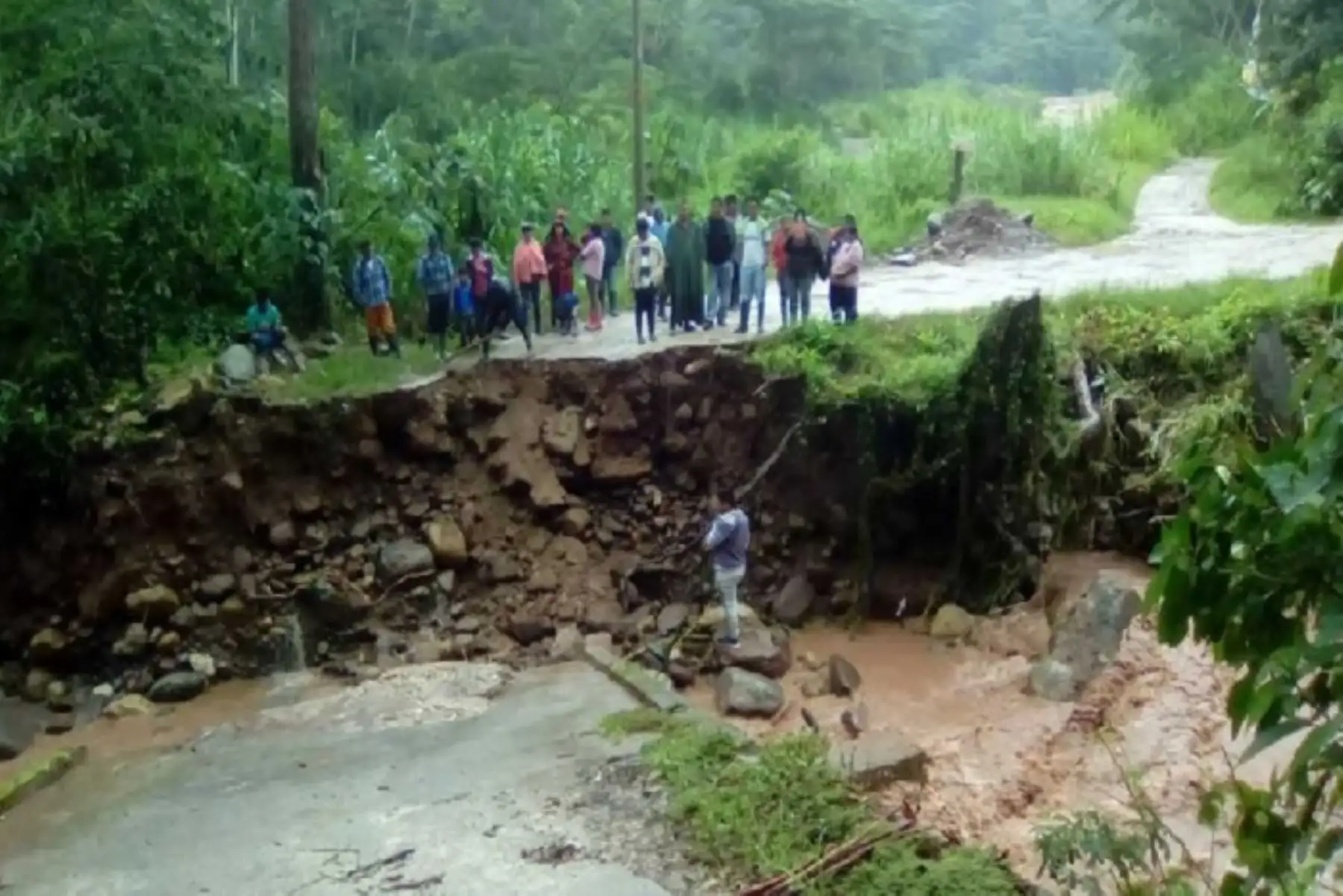 Pasco: colapso de puente deja incomunicados a pobladores de Entre Ríos
