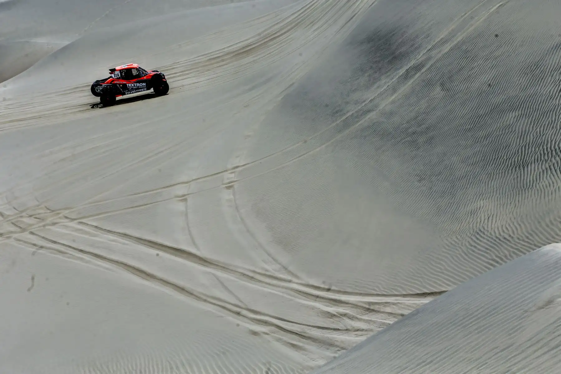 Segunda etapa de la ruta San Juan de Marcona del Rally Dakar 2019. Foto: ANDINA/Luis Iparraguirre