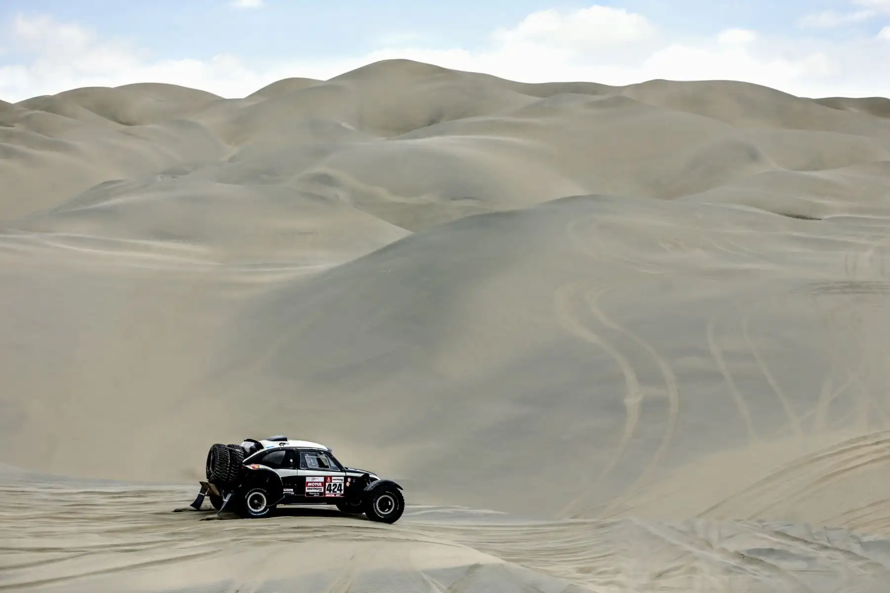 Segunda etapa de la ruta San Juan de Marcona del Rally Dakar 2019. Foto: ANDINA/Luis Iparraguirre