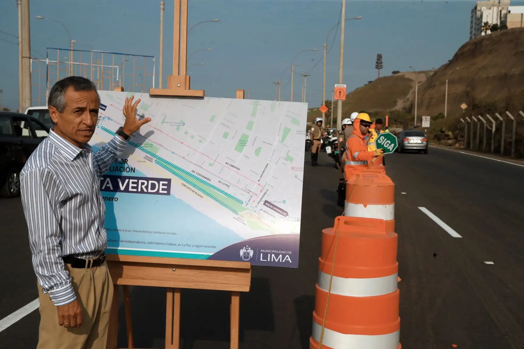 Inició la aplicación del plan de desvío vehicular en la Costa Verde para iniciar los trabajos de ampliación de la vía. .Foto: ANDINA/Norman Córdova