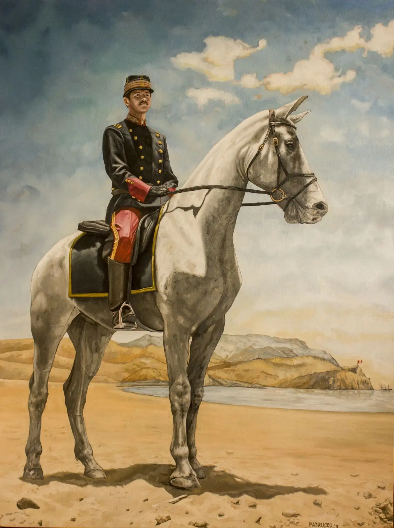 Alfonso Ugarte en un retrato elaborado por el pintor Pablo Patrucco. Foto: Cortesía