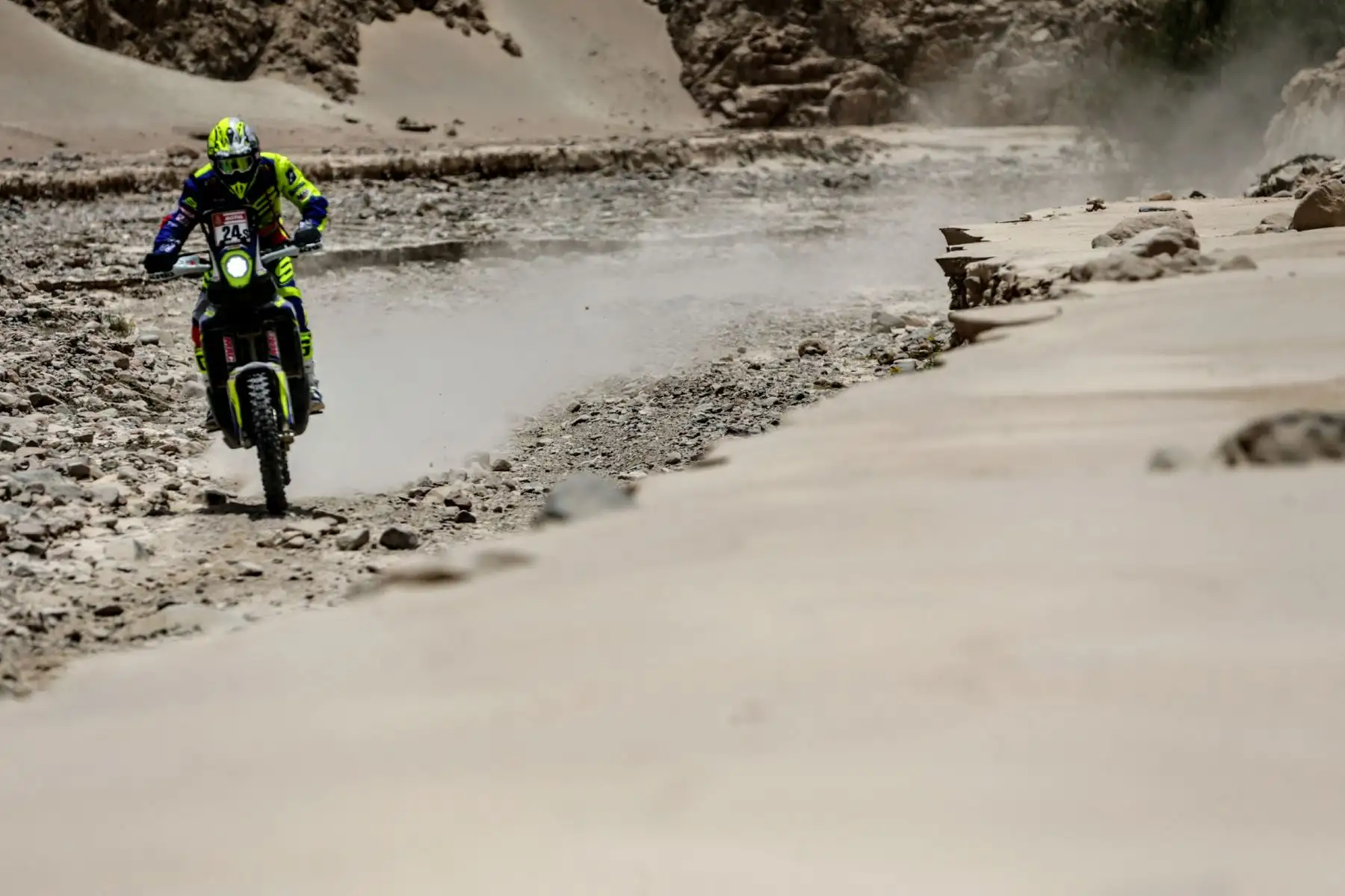 Cuarto día del Rally Dakar 2019, desde Arequipa en modo marathon dentro del desierto de Moquegua. Foto: ANDINA/Luis Iparraguirre