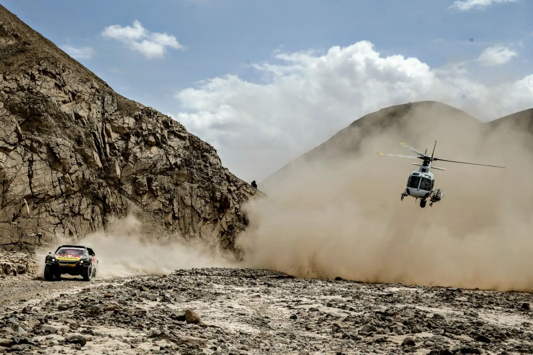 Cuarto día del Rally Dakar 2019, desde Arequipa en modo marathon dentro del desierto de Moquegua. Foto: ANDINA/Luis Iparraguirre