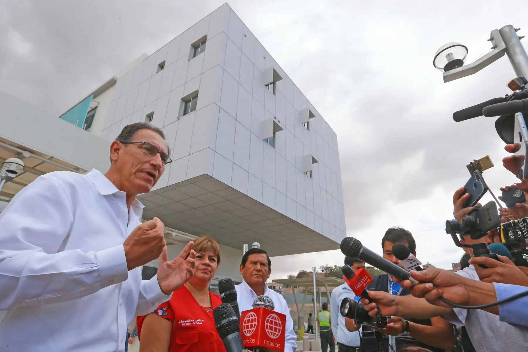 Presidente Martín Vizcarra realizò visita de inspección a las obras del Hospital Regional de Moquegua. Foto: ANDINA/Prensa Presidencia