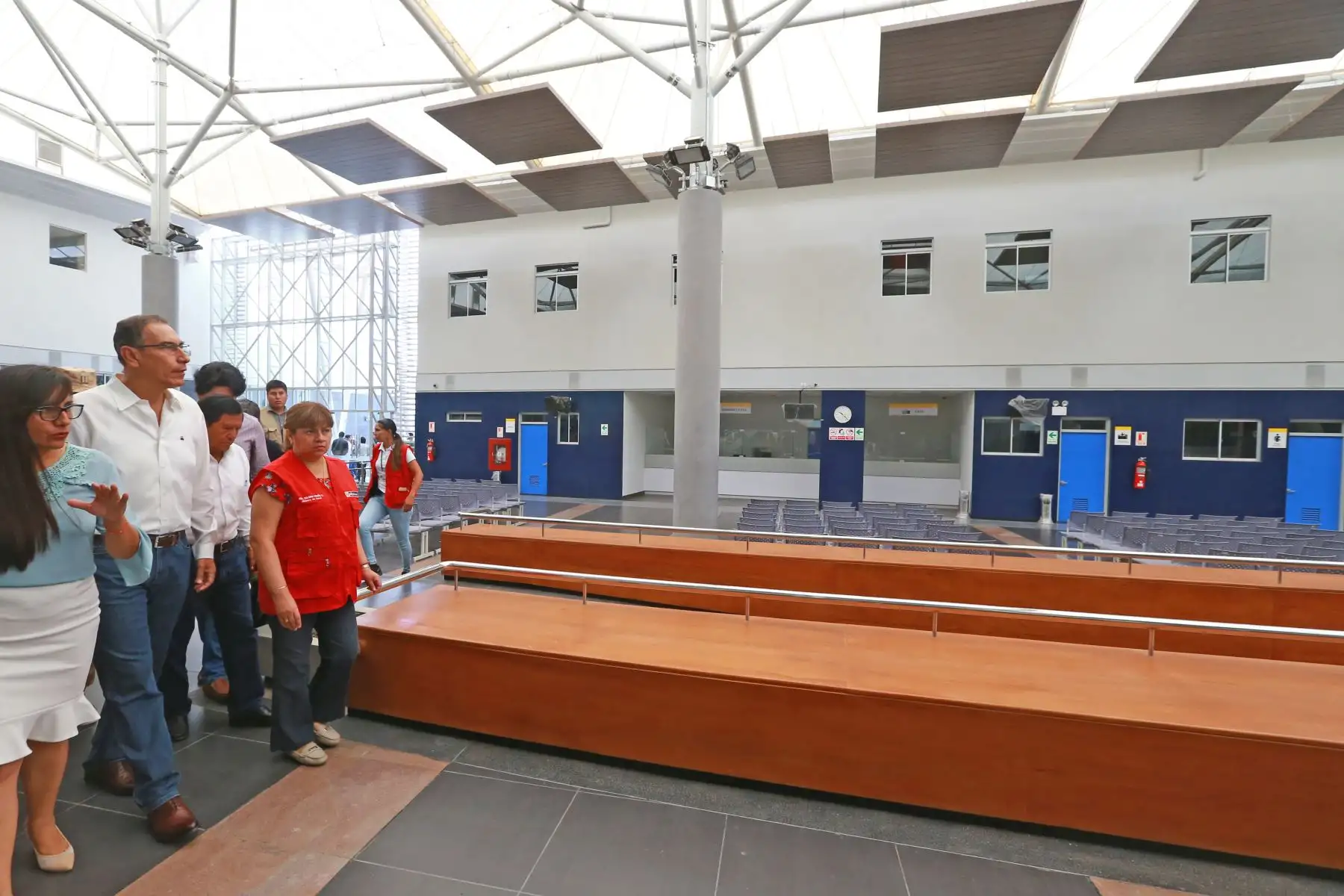 Presidente Martín Vizcarra realizò visita de inspección a las obras del Hospital Regional de Moquegua. Foto: ANDINA/Prensa Presidencia