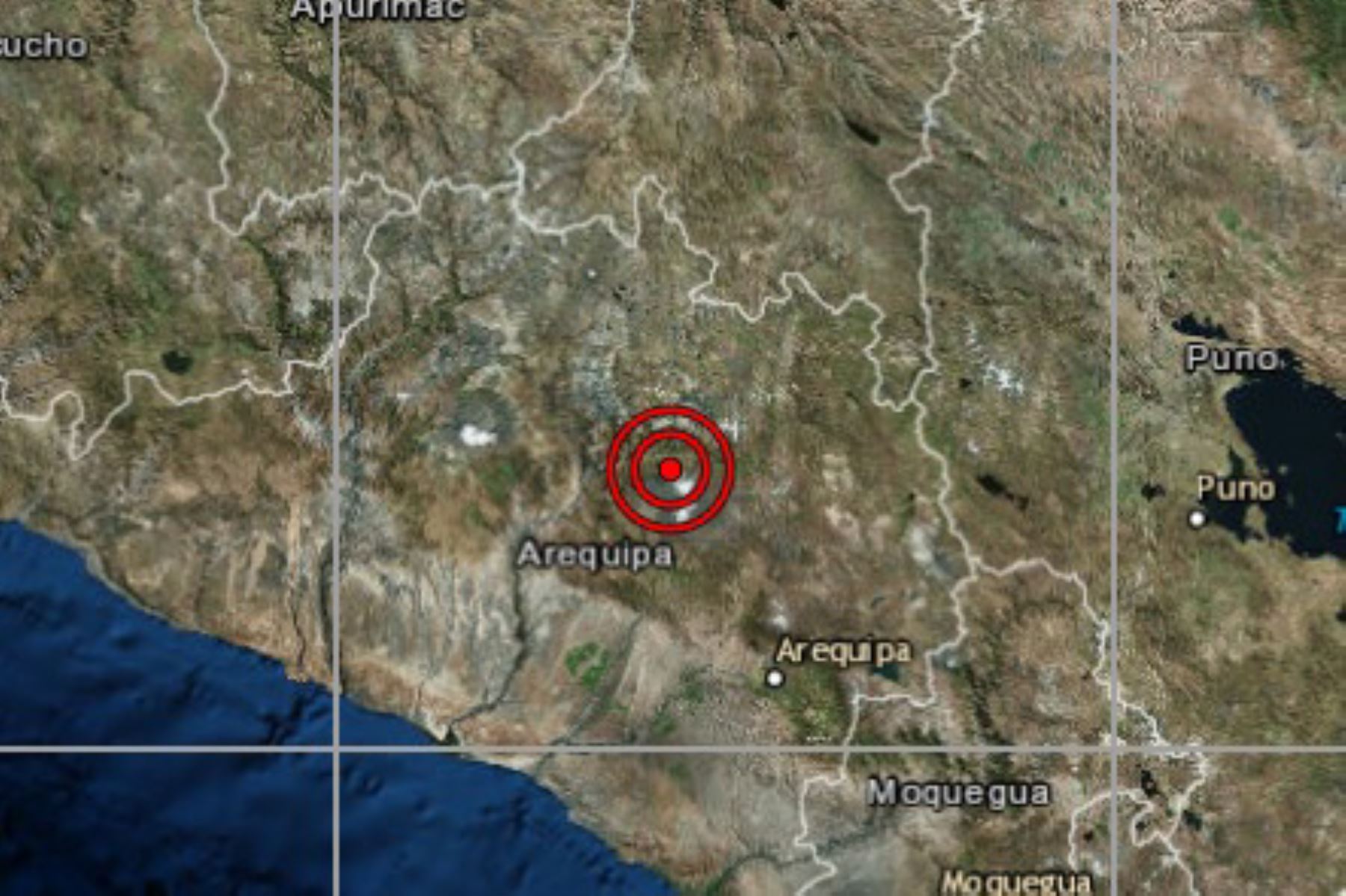 El IGP reportó sismo a 30 kilómetros al sur del volcán Sabancaya, en la provincia de Caylloma, región Arequipa.
