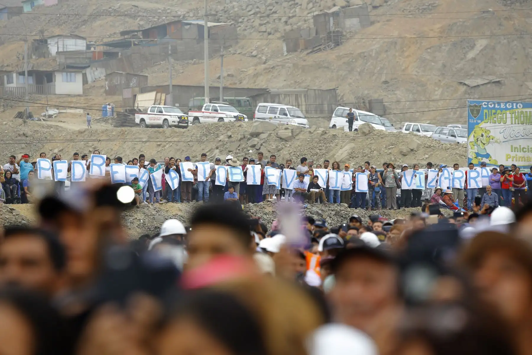 Presidente Martín Vizcarra diò inicio a obras del Proyecto “Esquema Anexo 22 Pampa de Jicamarca de Canto Grande - Sectorización y la Ampliación del Sistema de Agua Potable y Alcantarillado en el distrito de San Antonio de Huarochirí .Foto:ANDINA/Prensa Presidencia