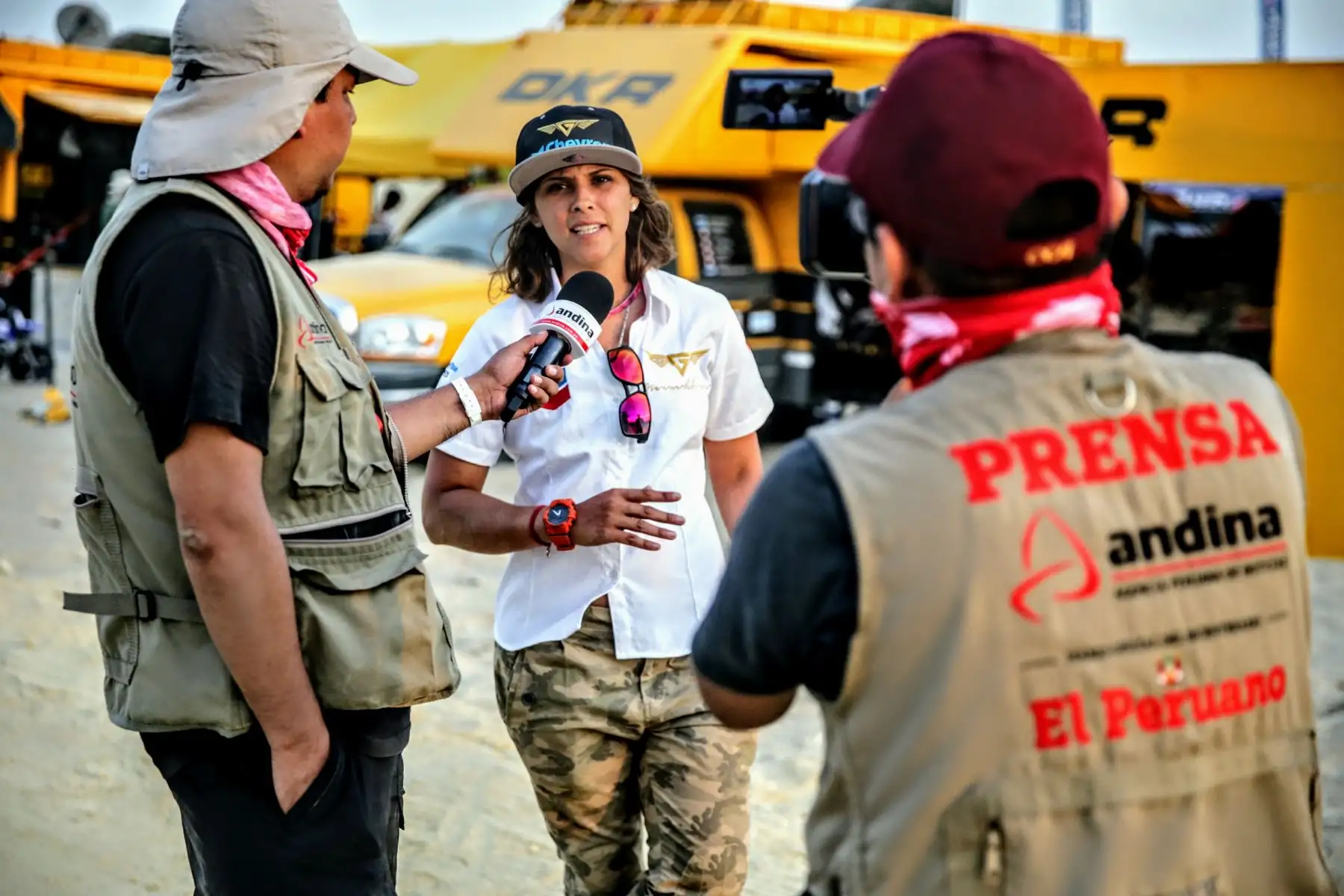 Sexta etapa del Dakar Arequipa - San Juan de Marcona, en el desierto de Tanaka. Foto:ANDINA/Luis Iparraguirre