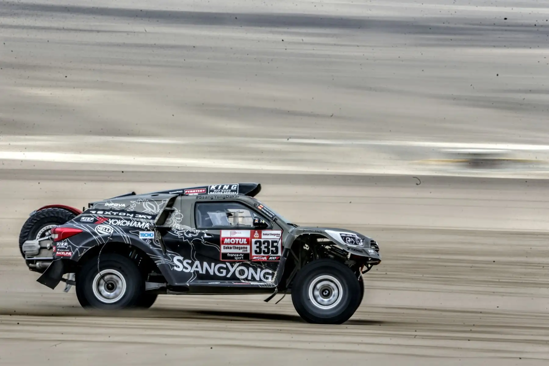 Sexta etapa del Dakar Arequipa - San Juan de Marcona, en el desierto de Tanaka. Foto:ANDINA/Luis Iparraguirre