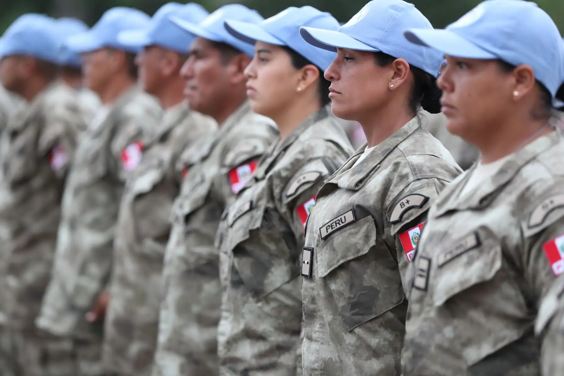 Ministro de Defensa despide a Cascos Azules que partirán a misión de paz en República centro Africana. Foto: ANDINA/MINDEF