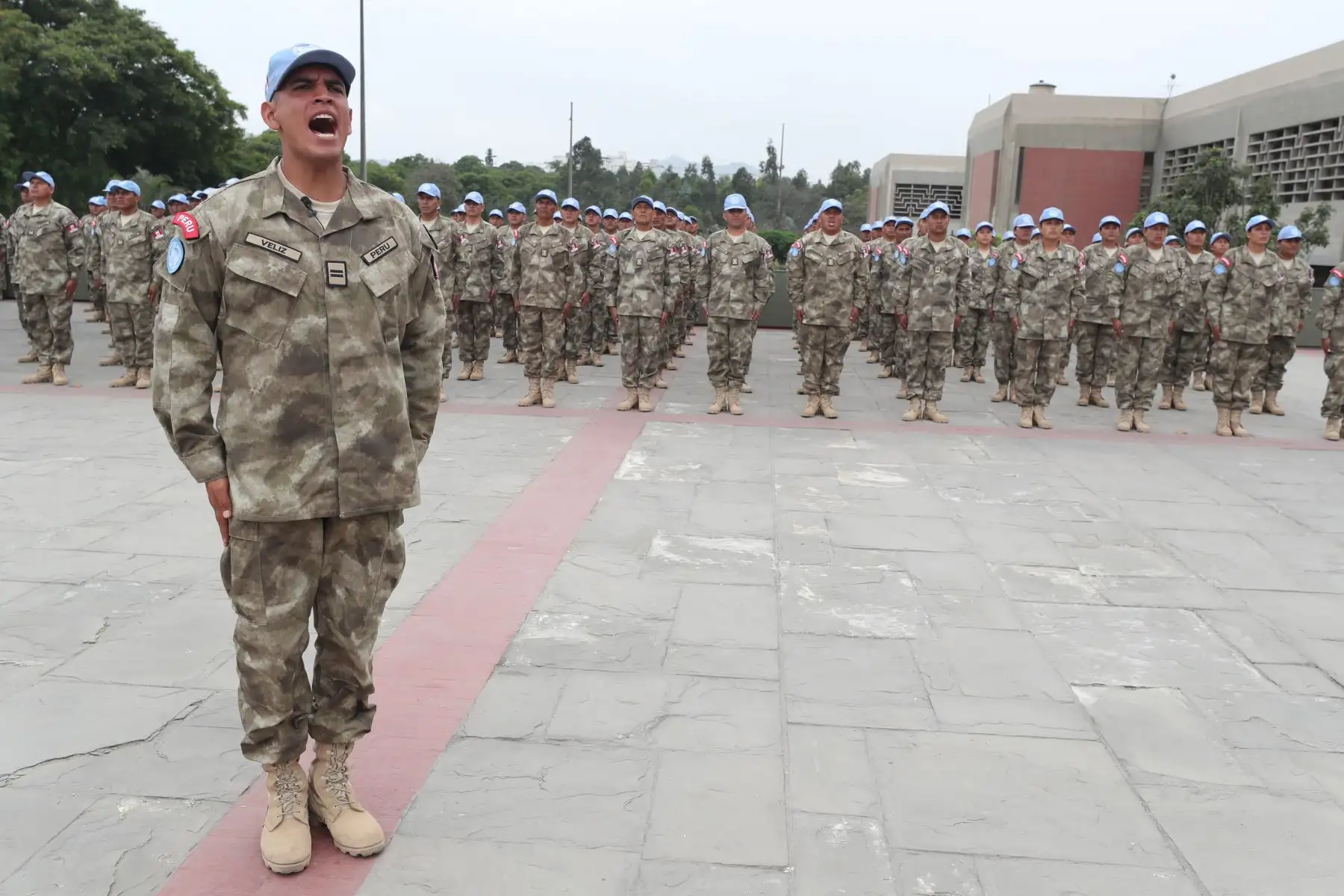 Ministro de Defensa despide a Cascos Azules que partirán a misión de paz en República centro Africana. Foto: ANDINA/MINDEF