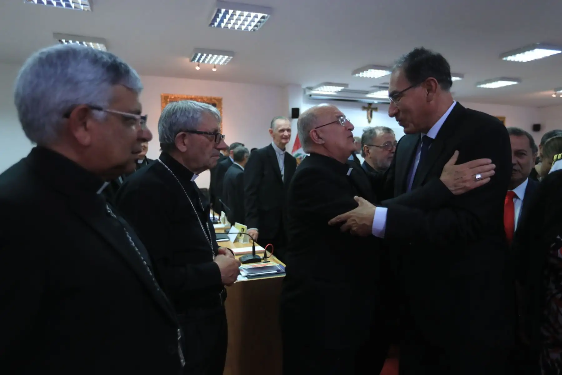 Presidente Vizcarra sostiene un encuentro con los obispos miembros de la Conferencia Episcopal Peruana. Foto: ANDINA/Prensa Presidencia