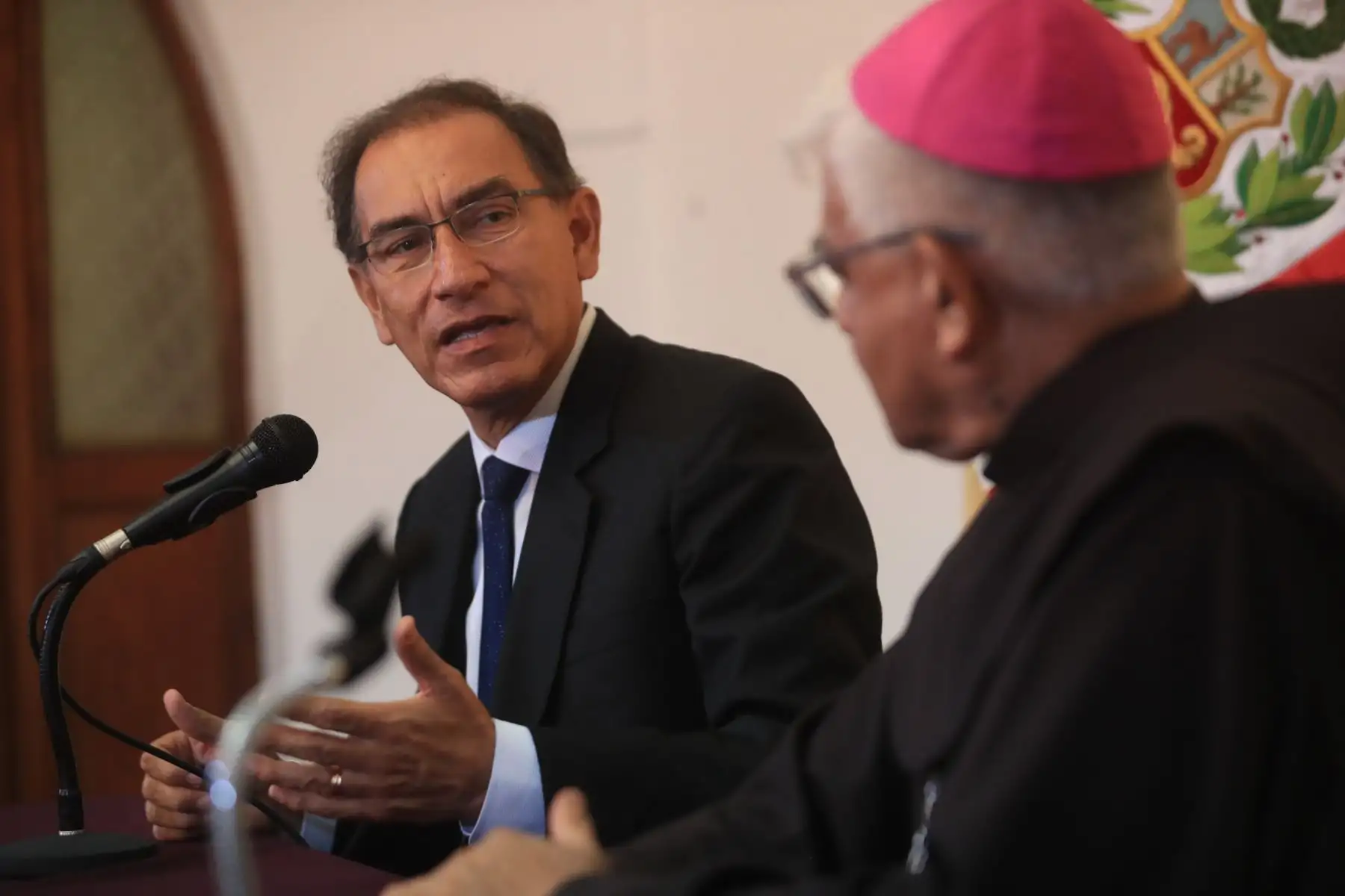 Presidente Vizcarra sostiene un encuentro con los obispos miembros de la Conferencia Episcopal Peruana. Foto: ANDINA/Prensa Presidencia