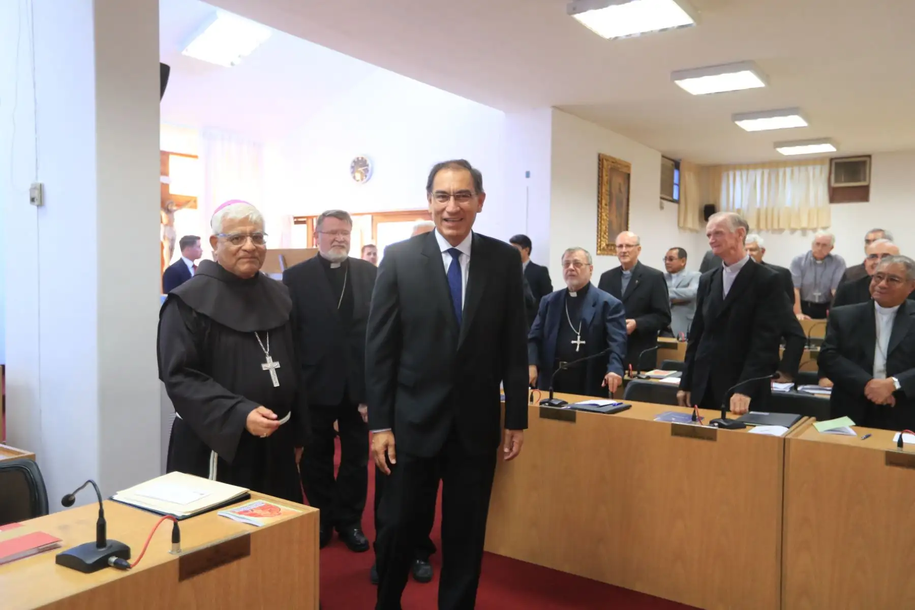 Presidente Vizcarra sostiene un encuentro con los obispos miembros de la Conferencia Episcopal Peruana. Foto: ANDINA/Prensa Presidencia