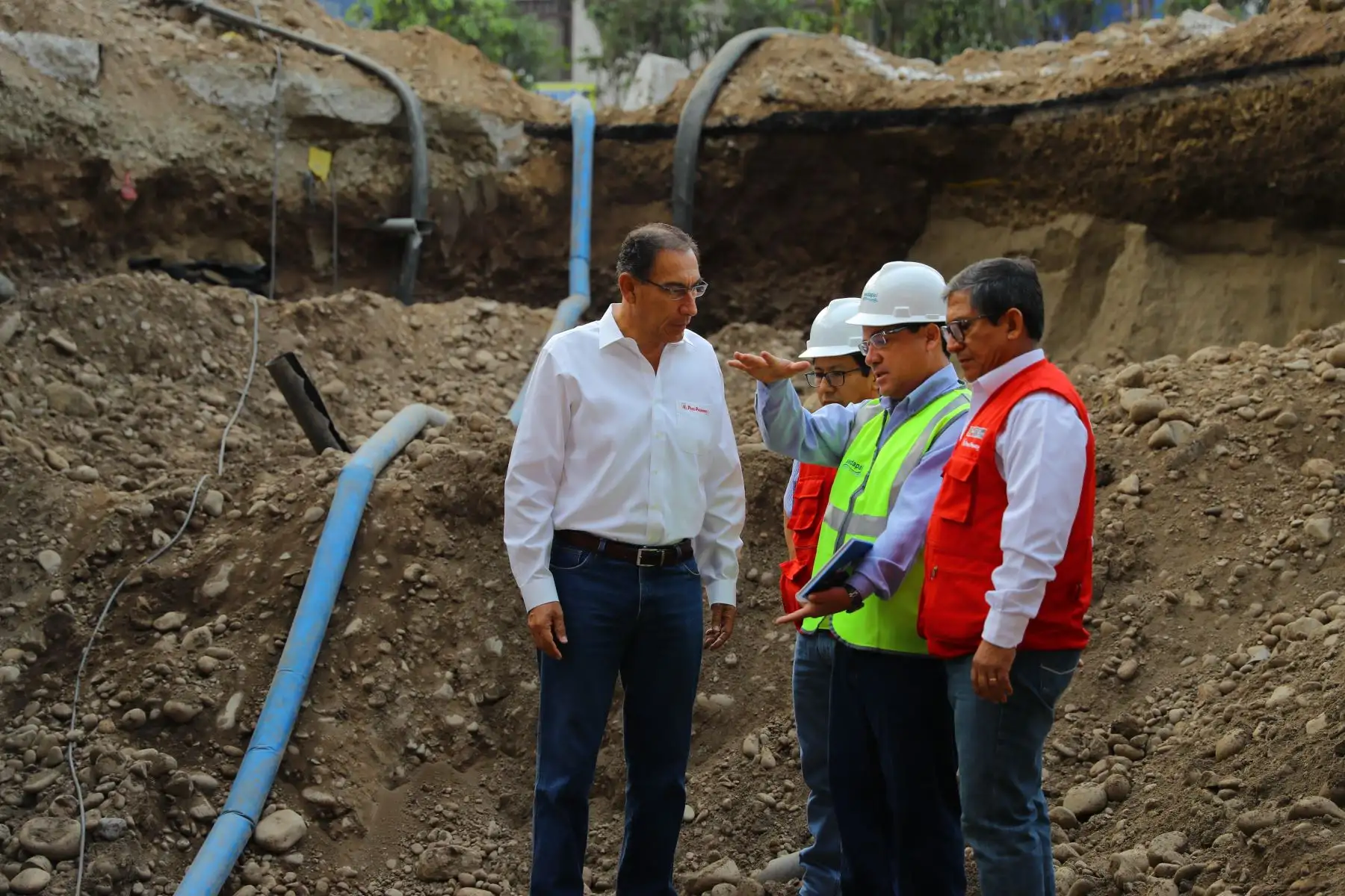 Presidente Vizcarra realiza visita de inspección a la zona afectada por el aniego en SJL. Foto: ANDINA/Prensa Presidencia