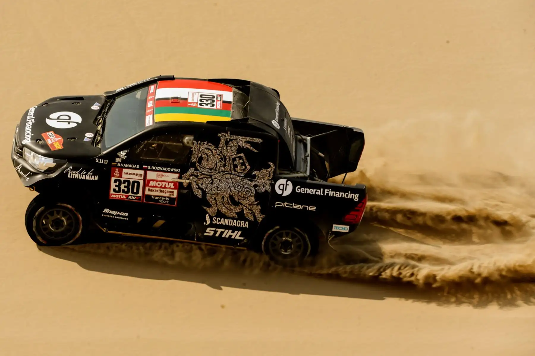 Dakar 2019: novena etapa partida y llegada en Pisco. Foto: ANDINA/Luis Iparraguirre