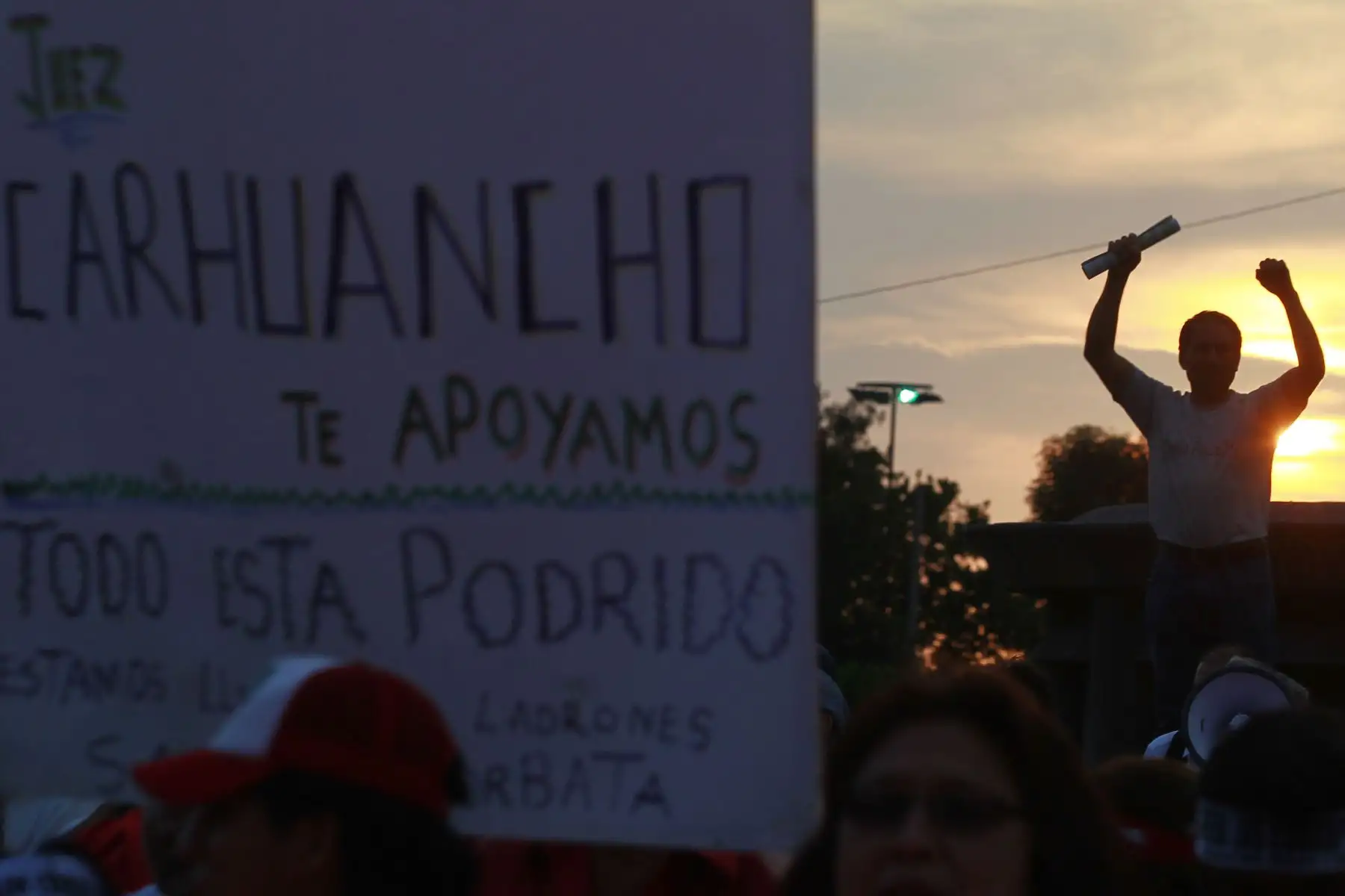 Ciudadanos convocan a plantón frente a Palacio de Justicia en solidaridad con Juez Richard Concepción Carhuancho.Foto: ANDINA/Eddy Ramos