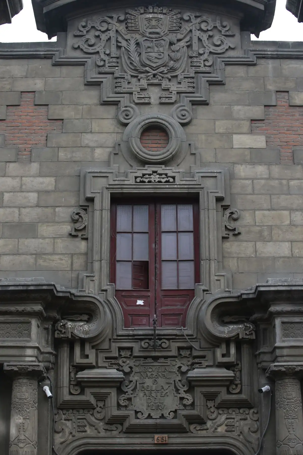 Detalle de la fachada de la Escuela de Bellas Artes de Lima. Foto: ANDINA/Nathalie Sayago