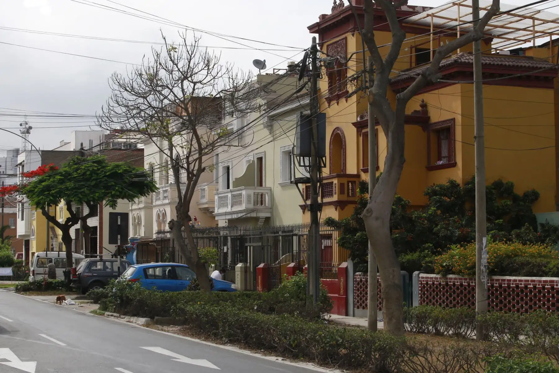 Fachadas de casas en Jesús María, un distrito donde al caminar por algunas de sus calle te puedes sentir en otro tiempo. Foto: ANDINA/Nathalie Sayago