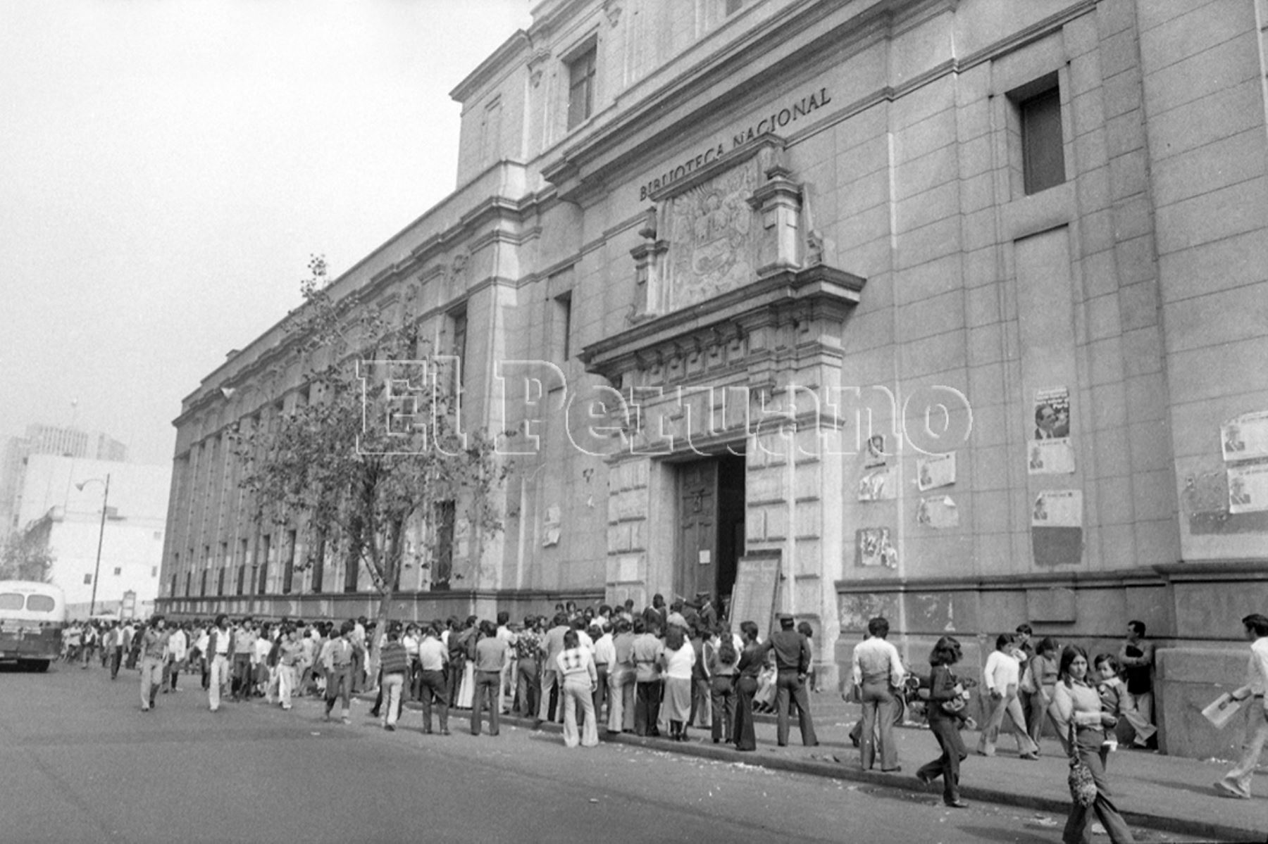 Lima - 18 mayo 1980 / Biblioteca Nacional del Perú.  Foto: Archivo Histórico de EL PERUANO / Víctor Palomino.