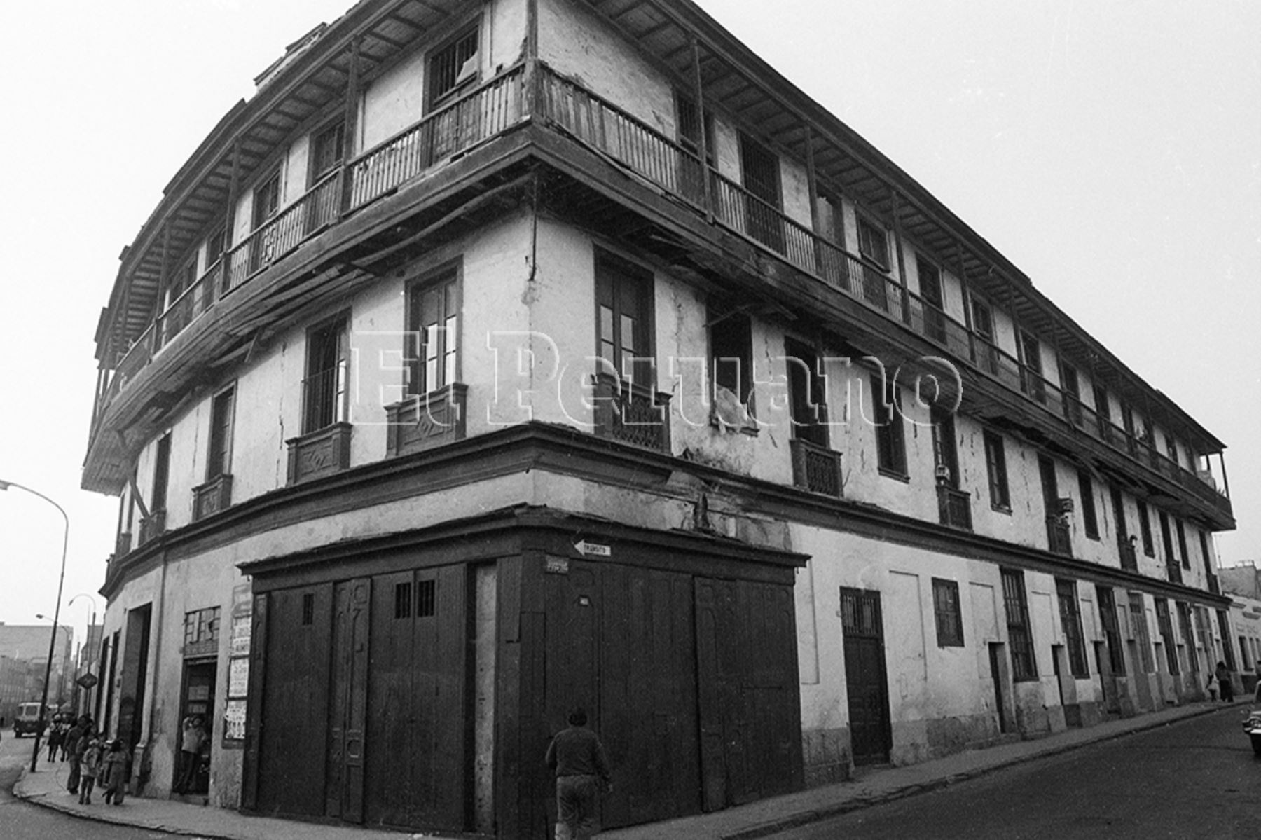 Lima - 13 octubre 1975 / Casona El Buque en Barrios Altos. Foto: Archivo Histórico de EL PERUANO / Leoncio Mariscal