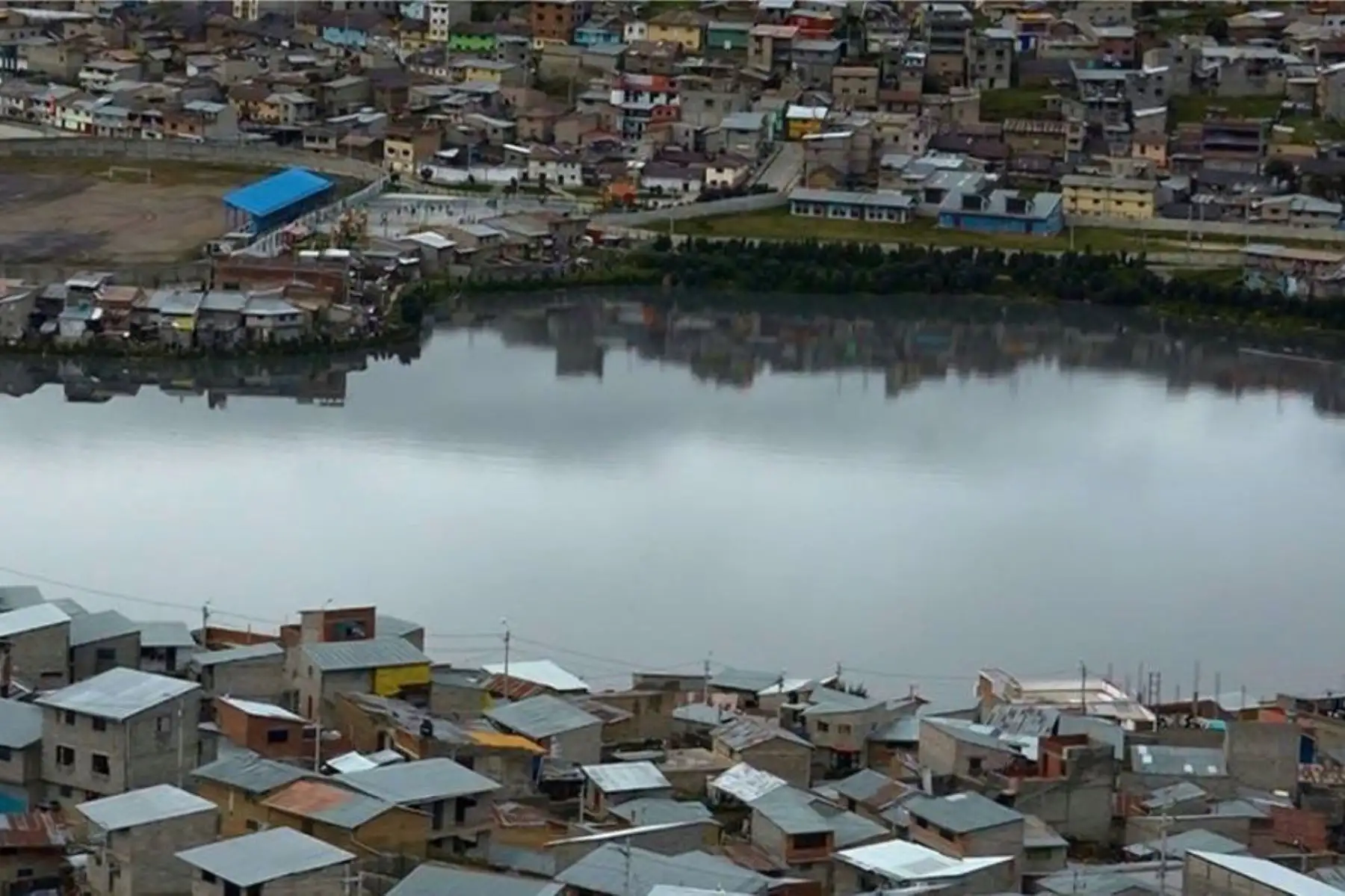 Producto de las torrenciales lluvias, se incrementó el nivel de la laguna de Patarcocha, en la región Pasco. Foto: ANDINA/William Mauricio